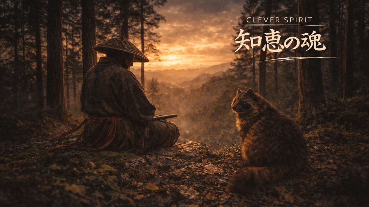 CLEVER SPIRIT 知恵の魂 | Samurai Zen Meditation Music • Peaceful Japanese Flute & Guitar for Focus