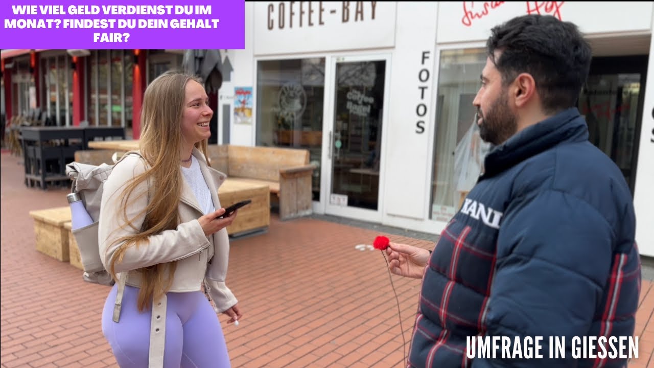 Findest du dein GEHALT FAIR? Wie viel GELD verdienst du im Monat? Umfrage in Gießen | Kemal TV