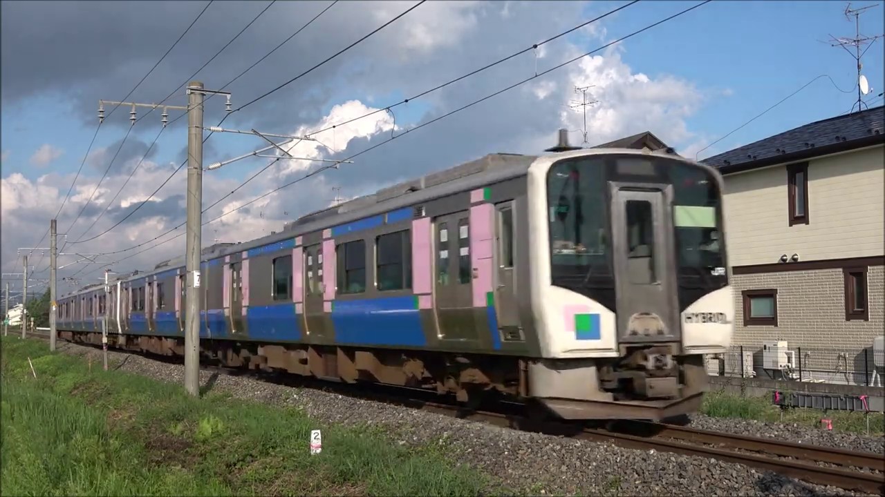 どけーぇぇぇ‼HB-E210、205系3100番台が空笛を鳴らして通過