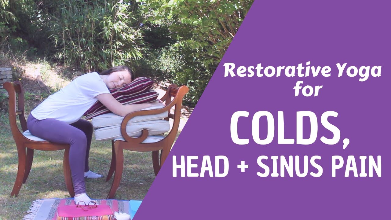 Restorative Yoga For Colds, Head & Sinus Pain | Chair Yoga | Yoga For Fibromyalgia