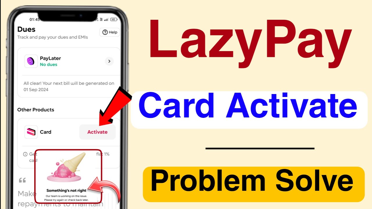 Lazypay Card Activate Problem Solve