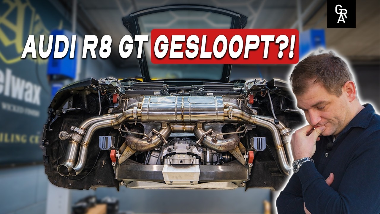 Oscar zijnAudi R8 GT is kapot en krijgt een handgemaakte uitlaat!