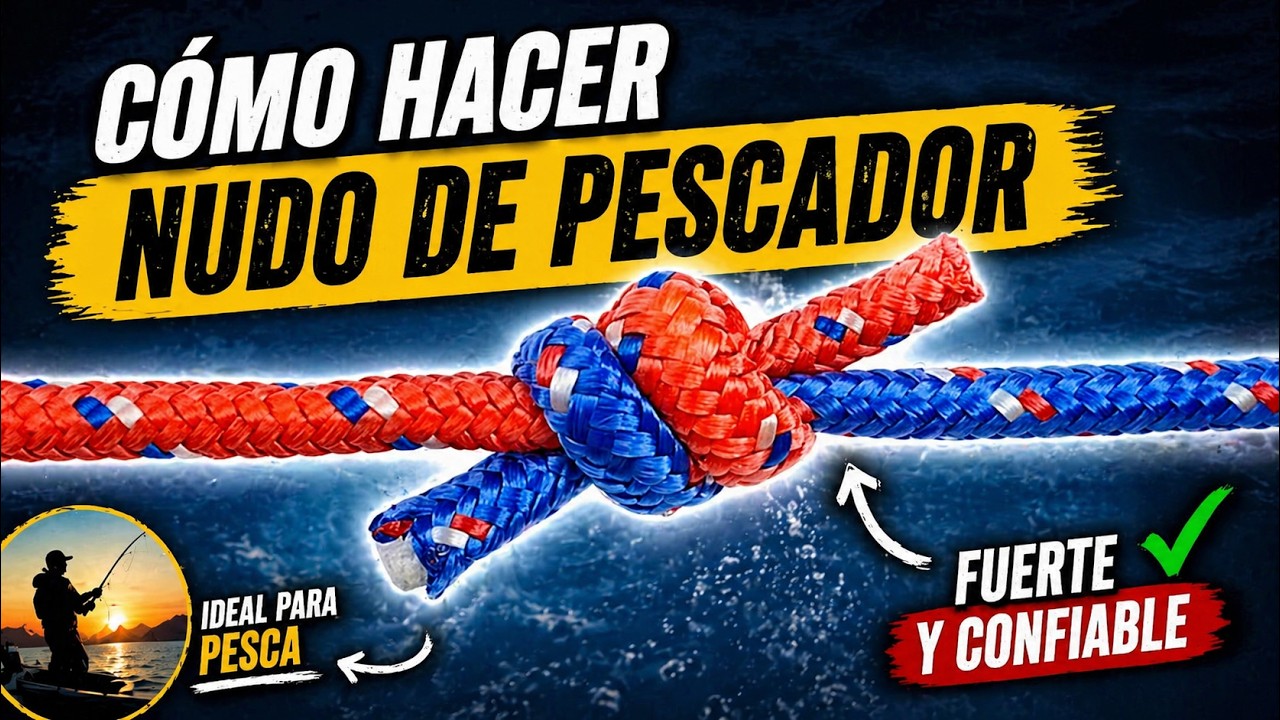 Como unir dos cuerdas con un NUDO de pescador