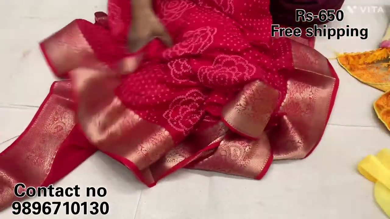 न्यू डिज़ाइनर साड़ी बिलकुल कम रेट मे 🌹🌹free shipping 🙏🙏जल्दी से बुकिंग करें 