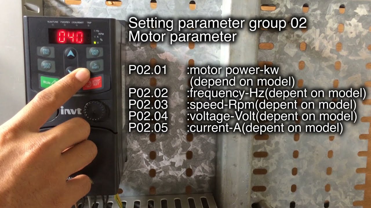VFD INVT-GD20 : Basic Programming Inverter ( How to Control Inverter With Keypad Mode)