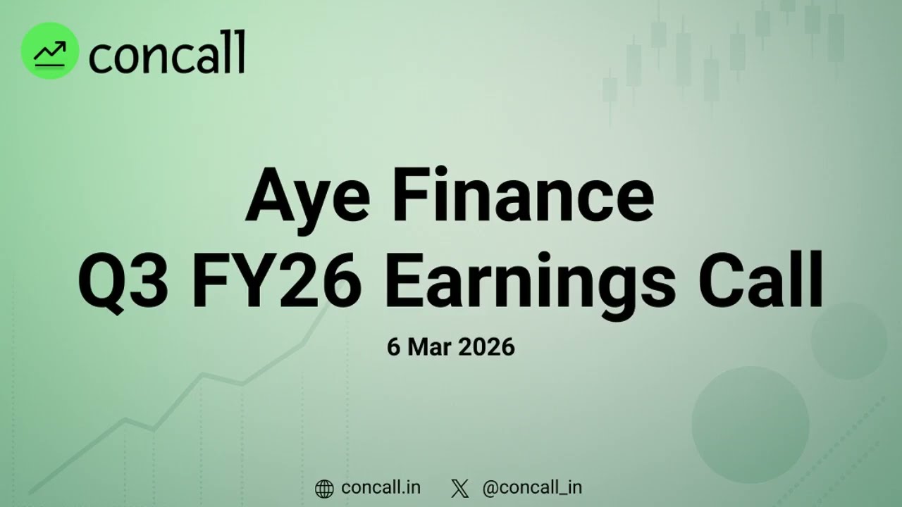 Aye Finance Q3 FY26 Earnings Conference Call | Concall.in