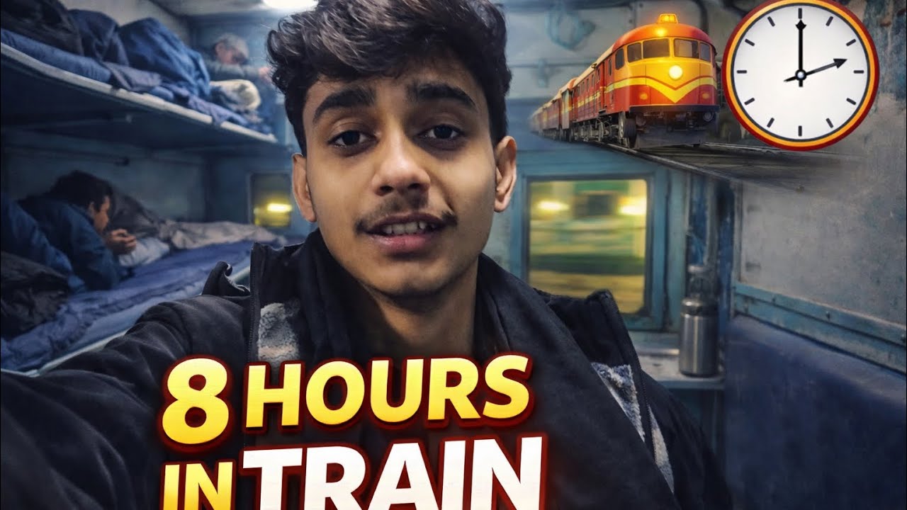 8 Hours in train || Gharpe phochgya main bhi