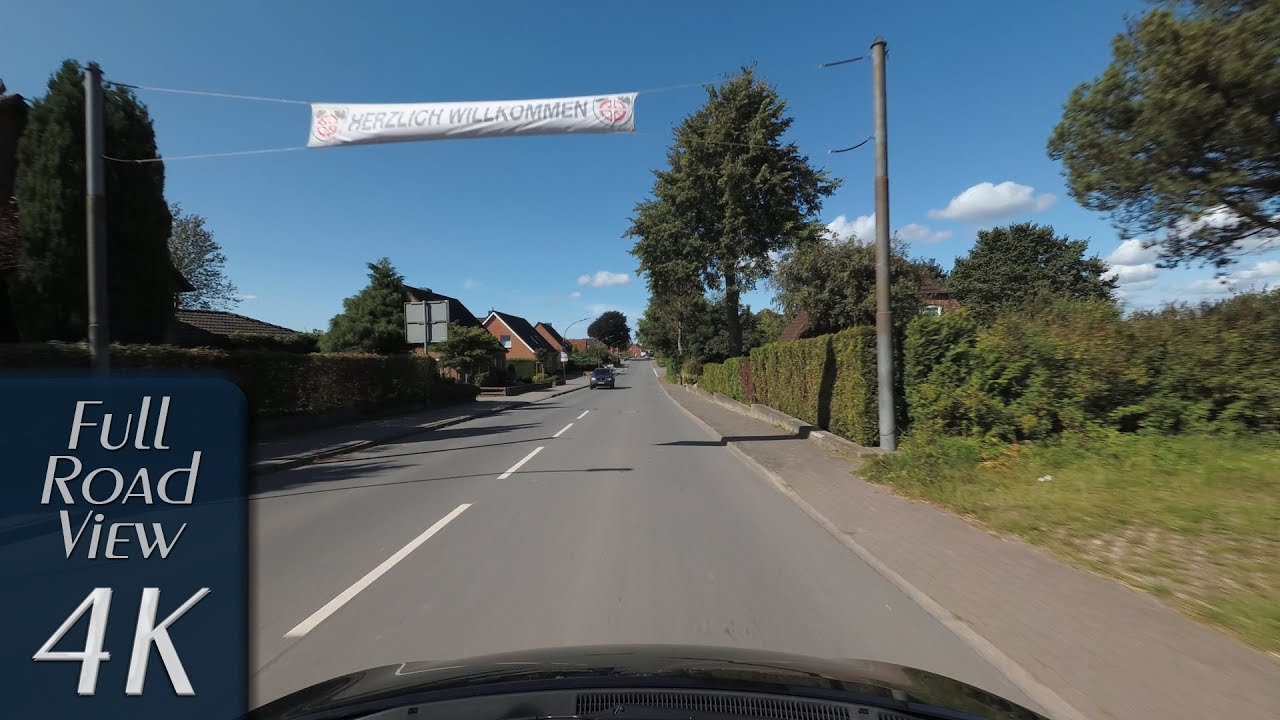 Schleswig-Holstein, Germany: Osdorf, Hauptstra&szlig;e, Weberberg - 4K (UHD/2160p/60p)