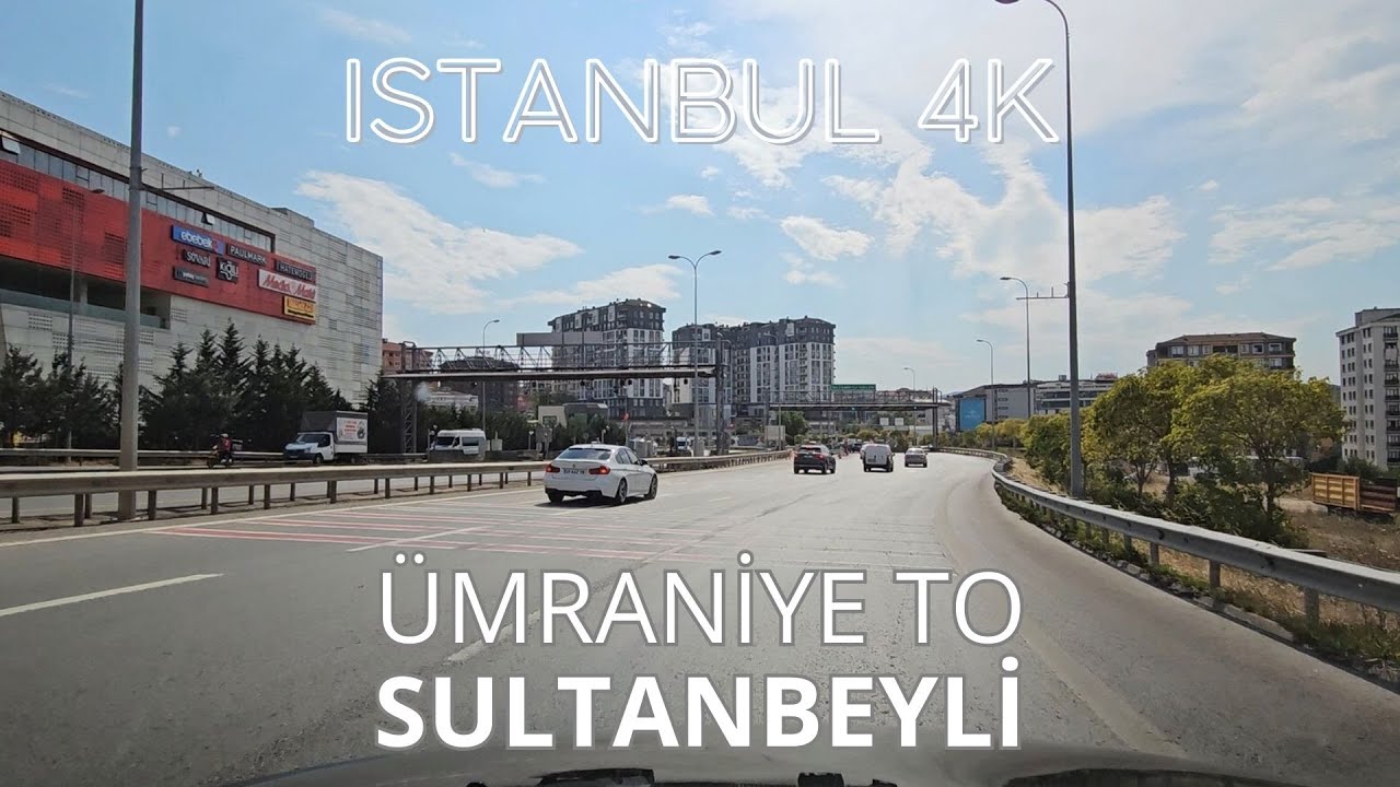 Istanbul 4K Driving from Ümraniye to Sultanbeyli via TEM Highway Drive and Sightseeing Video