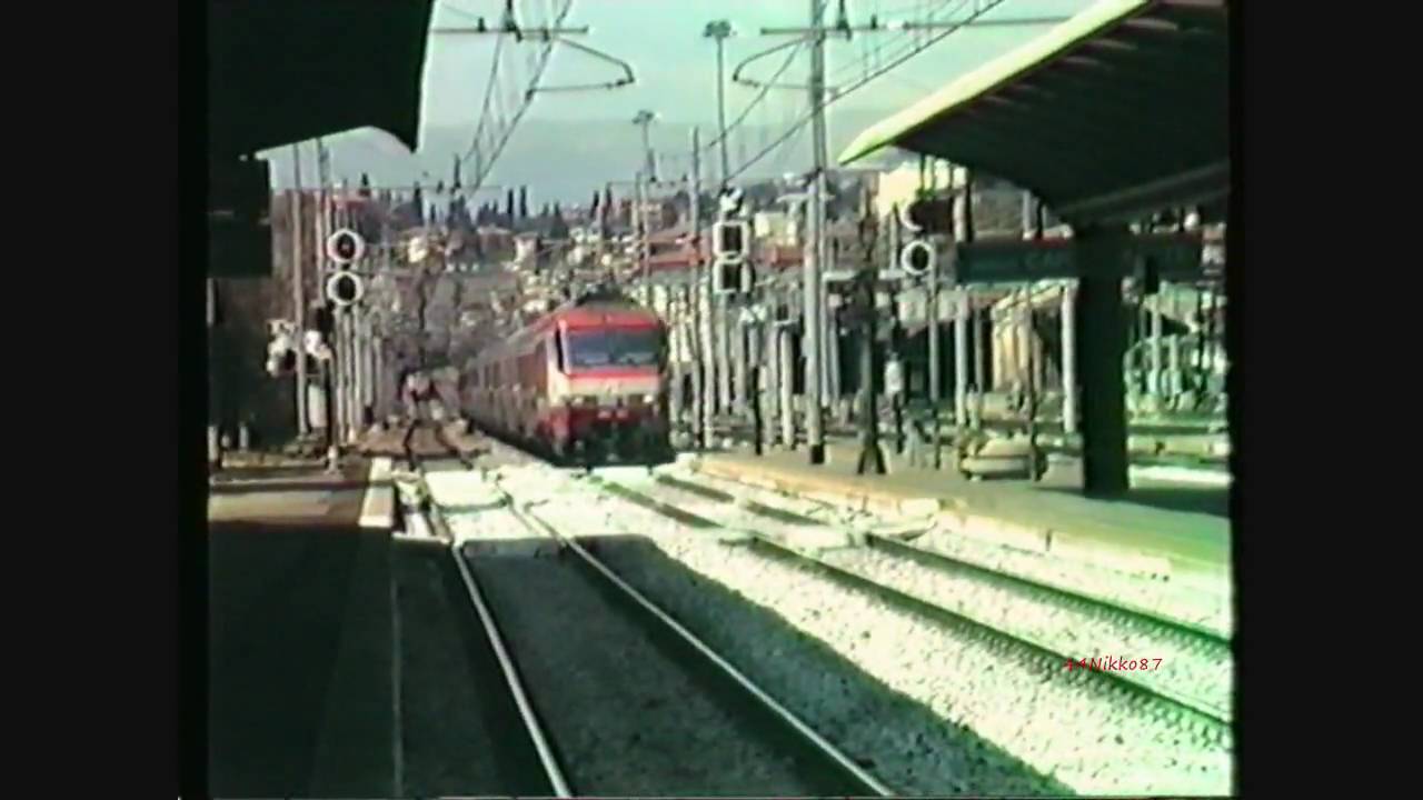 Linea Firenze - Roma Ale 841 + ETR 450/500 + IC Doppia E402A a FI Campo Marte 1996 (HD)