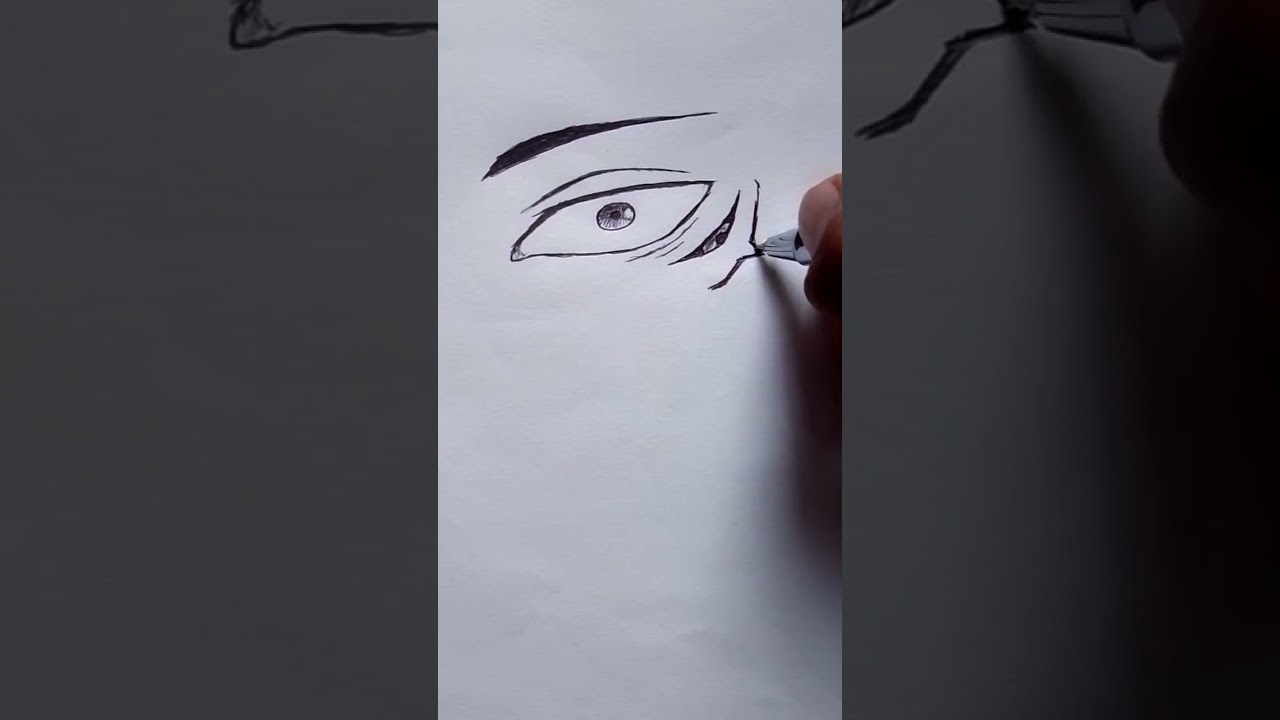 Quick sketch Sukuna Eye Drawing ||#jjk #drawing #shorts