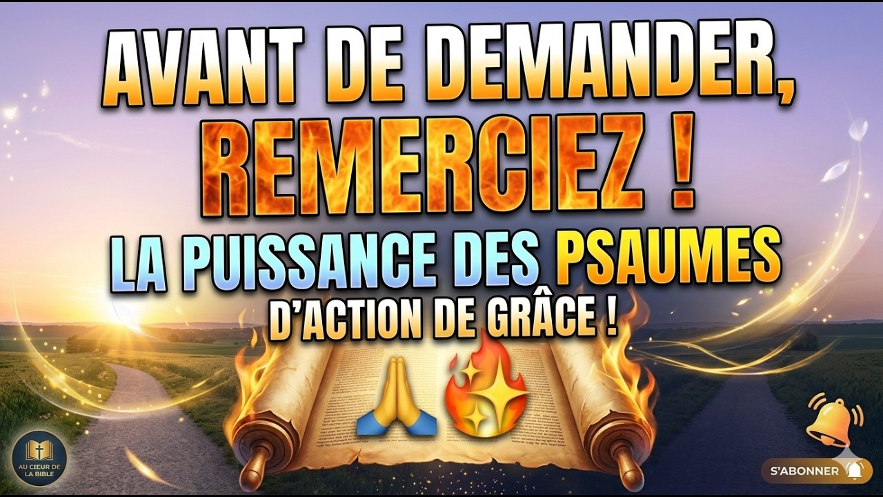 PSAUMES D’ACTION DE GRÂCE EN DIRECT 🙏 Louange Puissante – Psaume 30, 34, 100, 64,124