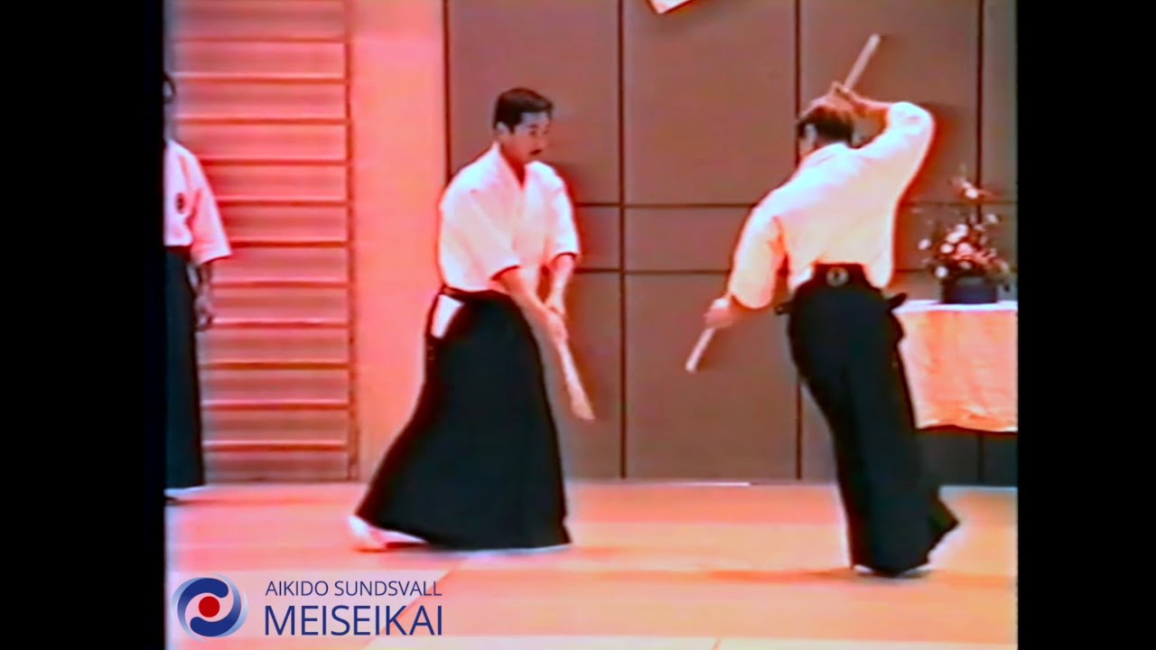 Aikido Jo Tai Ken Shomen Uchi Nikyo Ura Version Nishio Sensei Uppsala 1993
