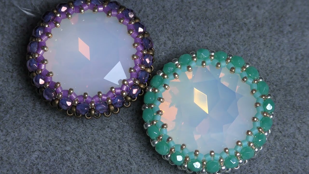 Tutorial: Bezel for 27 mm crystal. Как оплести 27 мм кристал.