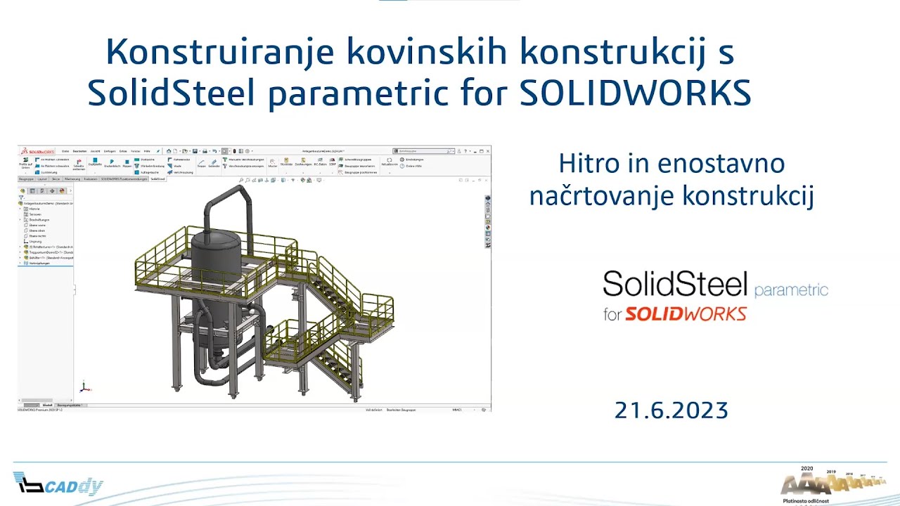 Webinar: Konstruiranje kovinskih konstrukcij s SolidSteel parametric for SOLIDWORKS