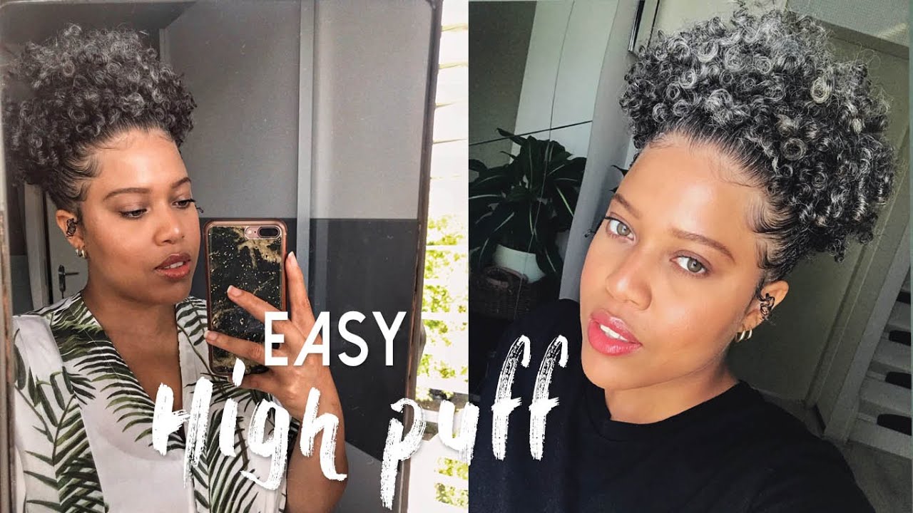 HOW TO HIGH PUFF ON SHORT NATURAL SILVER HAIR  // Samantha Pollack