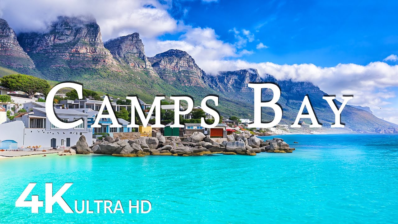 FLYING OVER CAMPS BAY (4K UHD) - Soothing Music Along With Beautiful Nature Video - 4K Video ULTRAHD