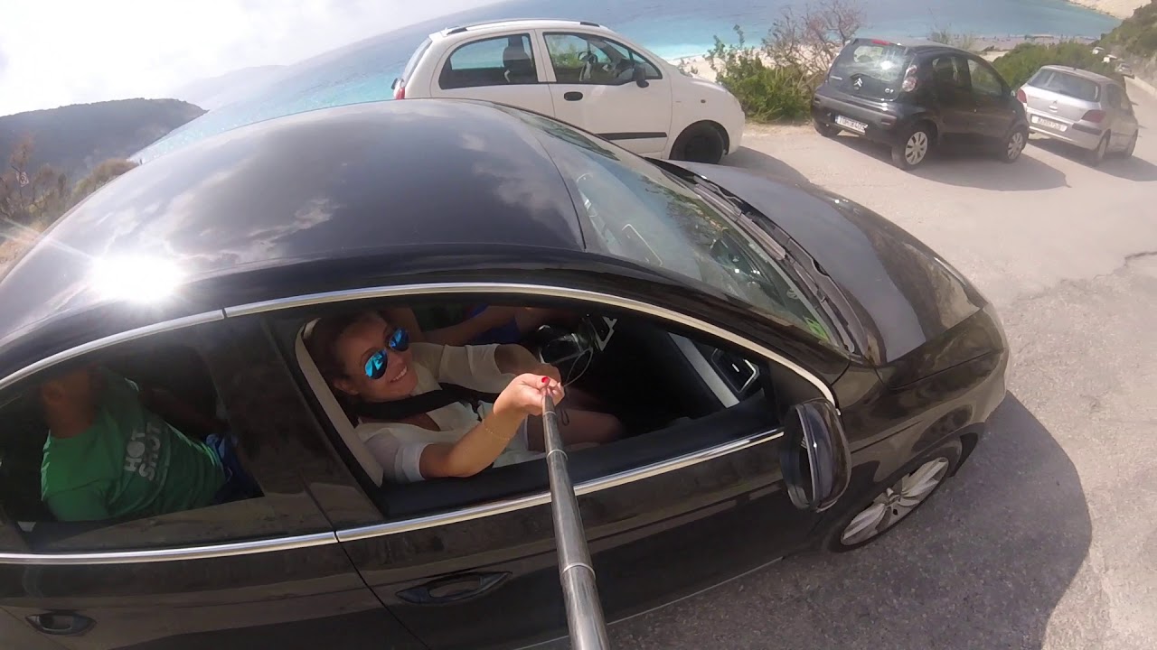 driving down to Myrtos beach in Kefalonia