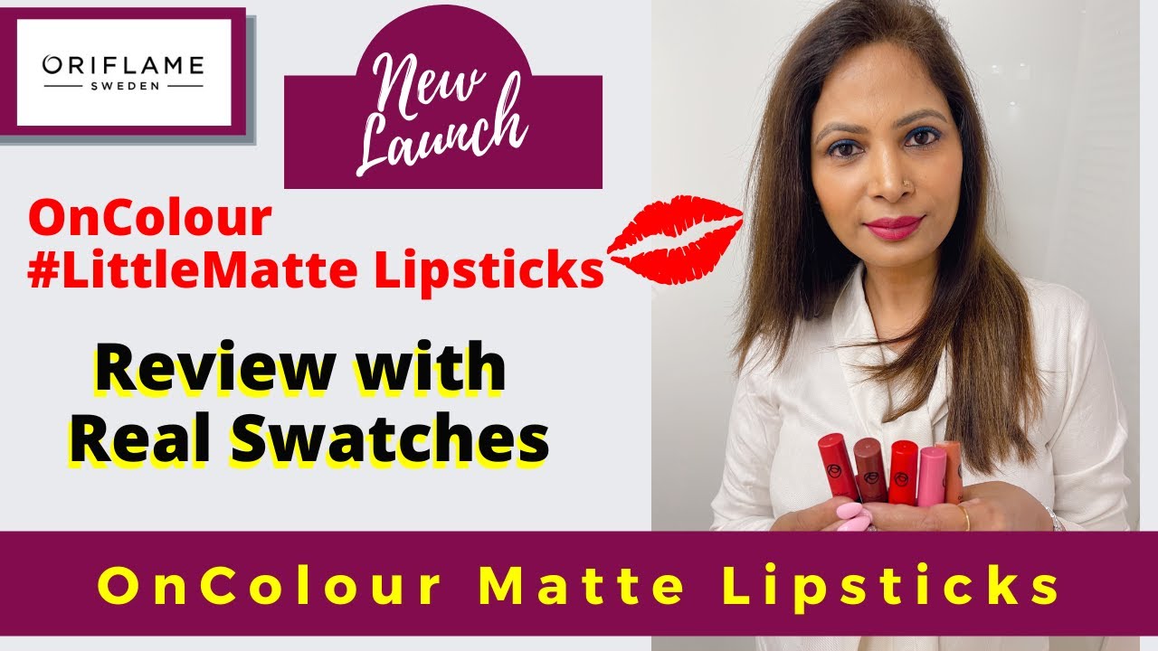 Oriflame | New OnColour Matte Mini Lipstick | Review and Live SWATCHES | 5 New Shades |Varsha Mittal
