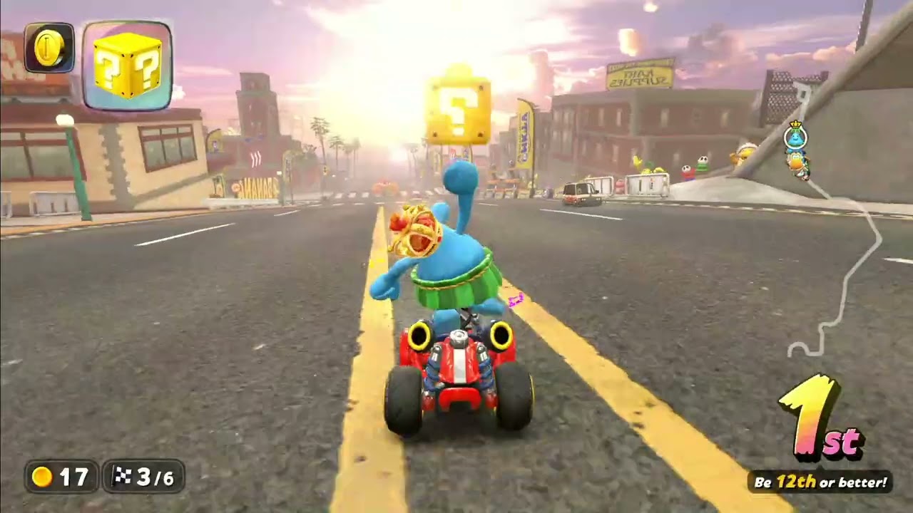 Mario Kart World Knockout Tour Mirror Mode Cloud Rally Mario gameplay