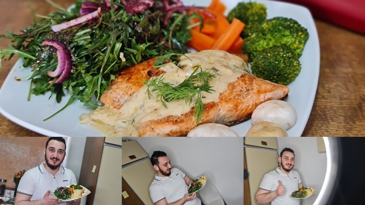 أسهل طريقة لسمك السلمون(لاكس Lachs) مع أطيب صوص بأسرع طريقة مع شرح الفوائد لأول مرة