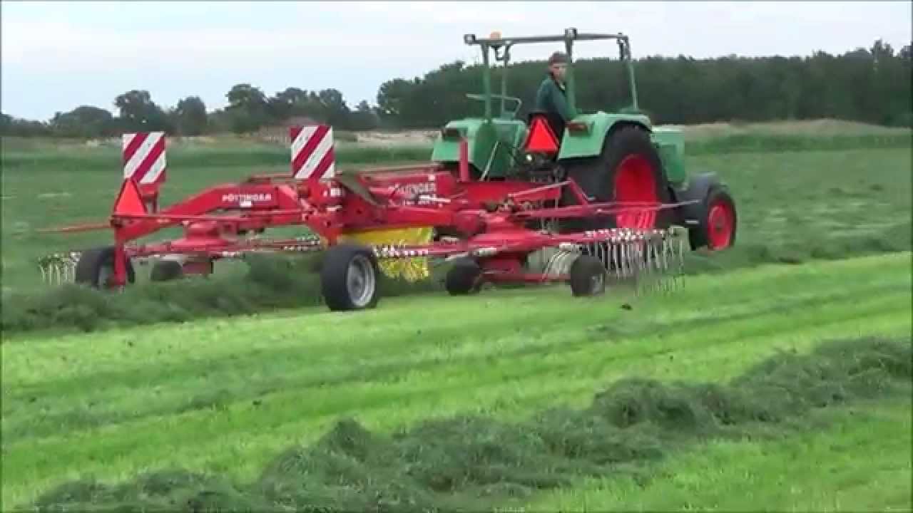 Grasharken met Fendt 103 S & Vicon sprintmaster + Fendt 104 S & Pottinger TOP 660