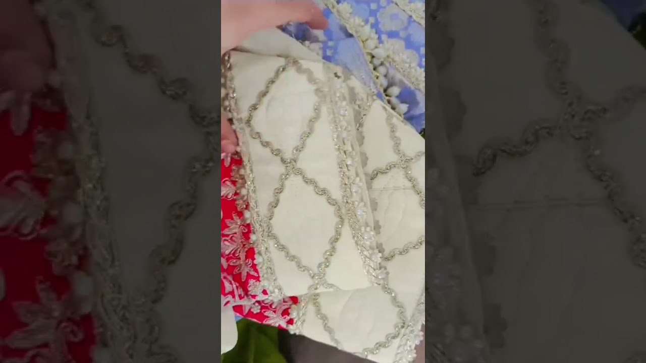 Trending poncha design with lace easy mohri Design