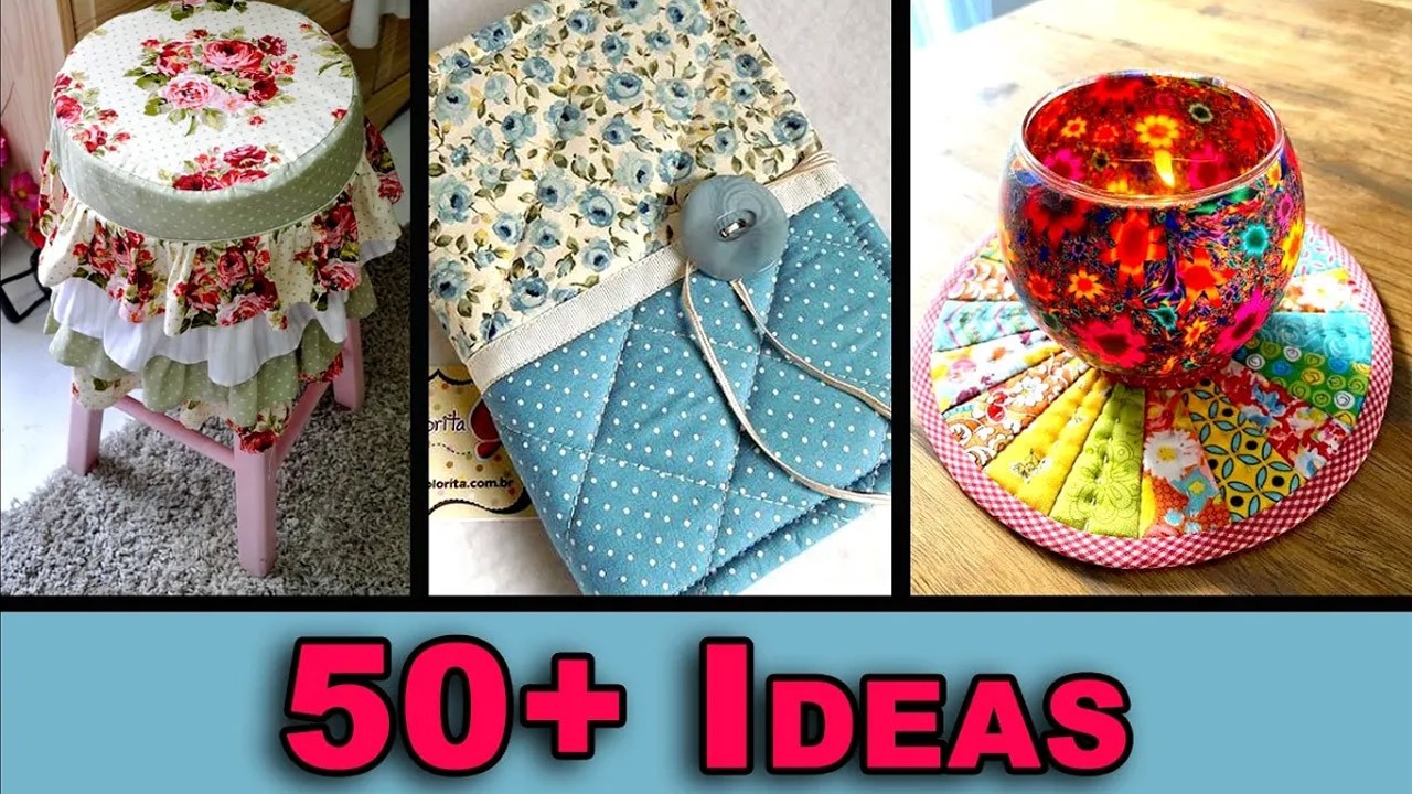 50+ Fun Sewing Projects for Home Decor | Fabric Upcycle Ideas