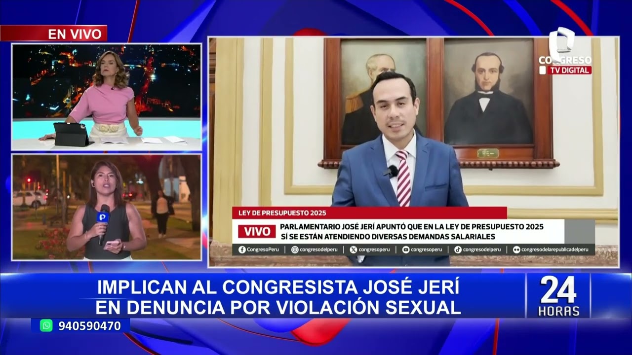 Implican a congresista José Jerí en denuncia por violación sexual