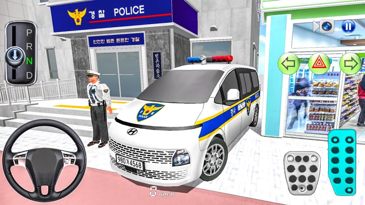 New Police Station Van Hyundai Staria in Patrol Duty - 3D Driving Class 2024 - Android gameplay