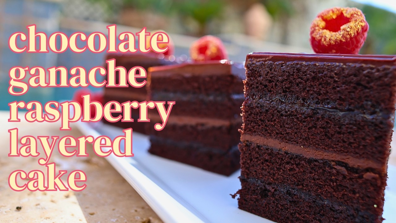 Moist chocolate cake with ganache and raspberries | Anyone can make this