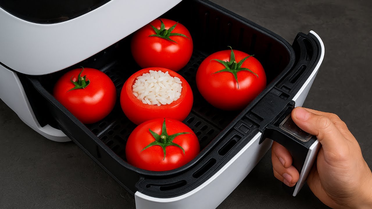 I put 5 tomatoes in the air fryer — you’ll definitely want to try this!