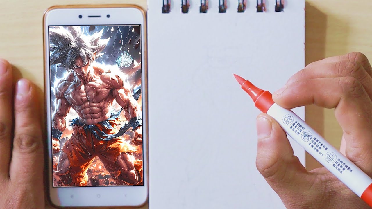 goku drawing ultra instinct trending anime character drawing sketchbook tour