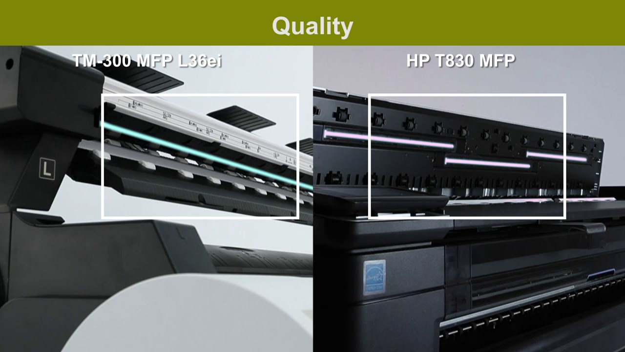 CANON TM 300 MFP L36ei vs HP T830