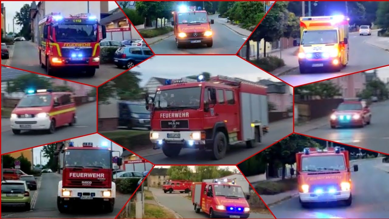 🚨Einsatzfahrten zum Großbrand in Langenwetzendorf