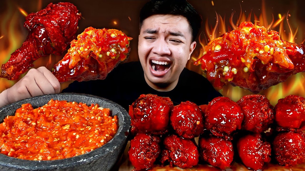 PEDAS EXTRIME 🔥 MUKBANG AYAM CRISPY PEDAS KFC + SAMBEL GEPREK TERPEDAS