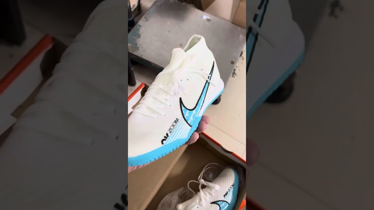 Nike Air Zoom Mercurial Superfly 9 Elite IC Futsal/Indoor Soccer Shoes - White/Blue