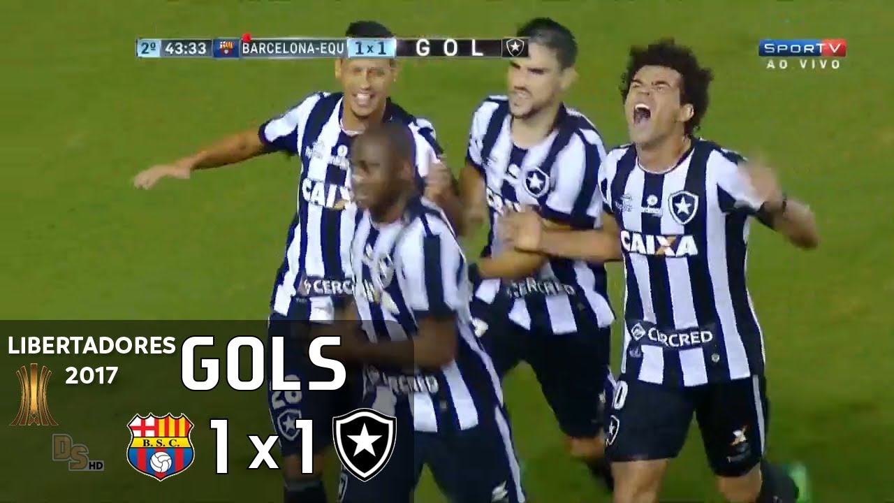 Gols - Barcelona (EQU) 1 x 1 Botafogo - Libertadores 2017