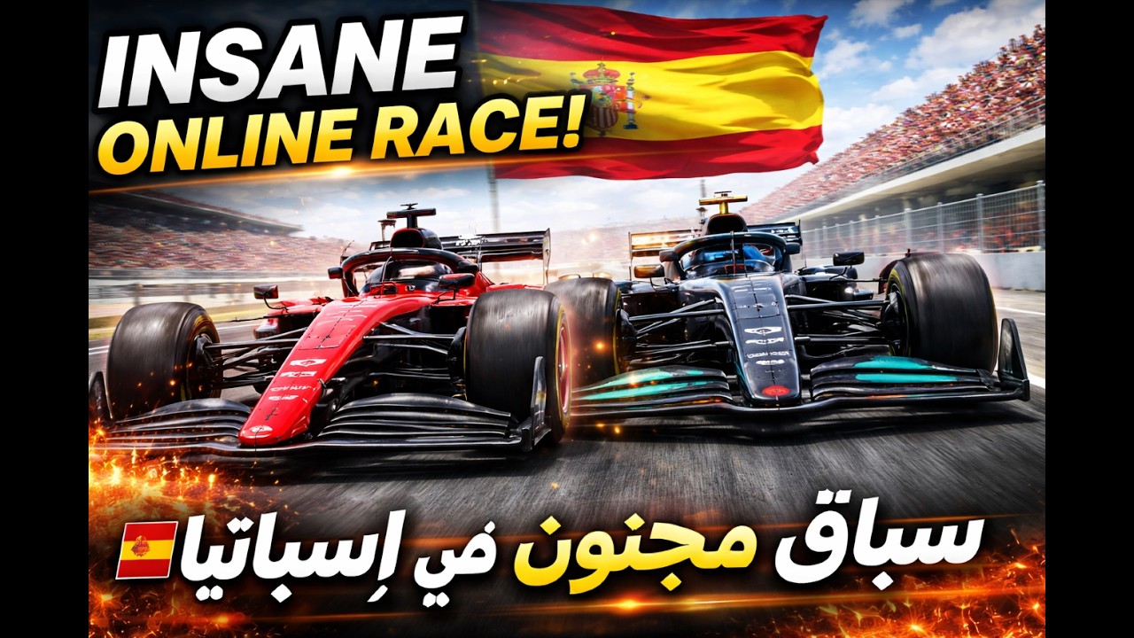 سباق أونلاين مجنون في إسبانيا | قتال حتى آخر لفة!