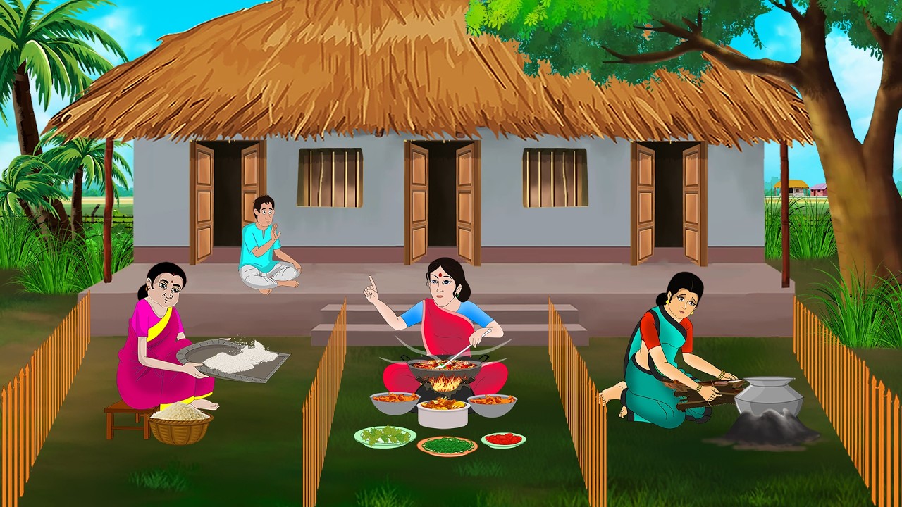 तीन बहुओं का एक घर | Hindi Story | Hindi Kahaniya | Moral Stories | cartoon story