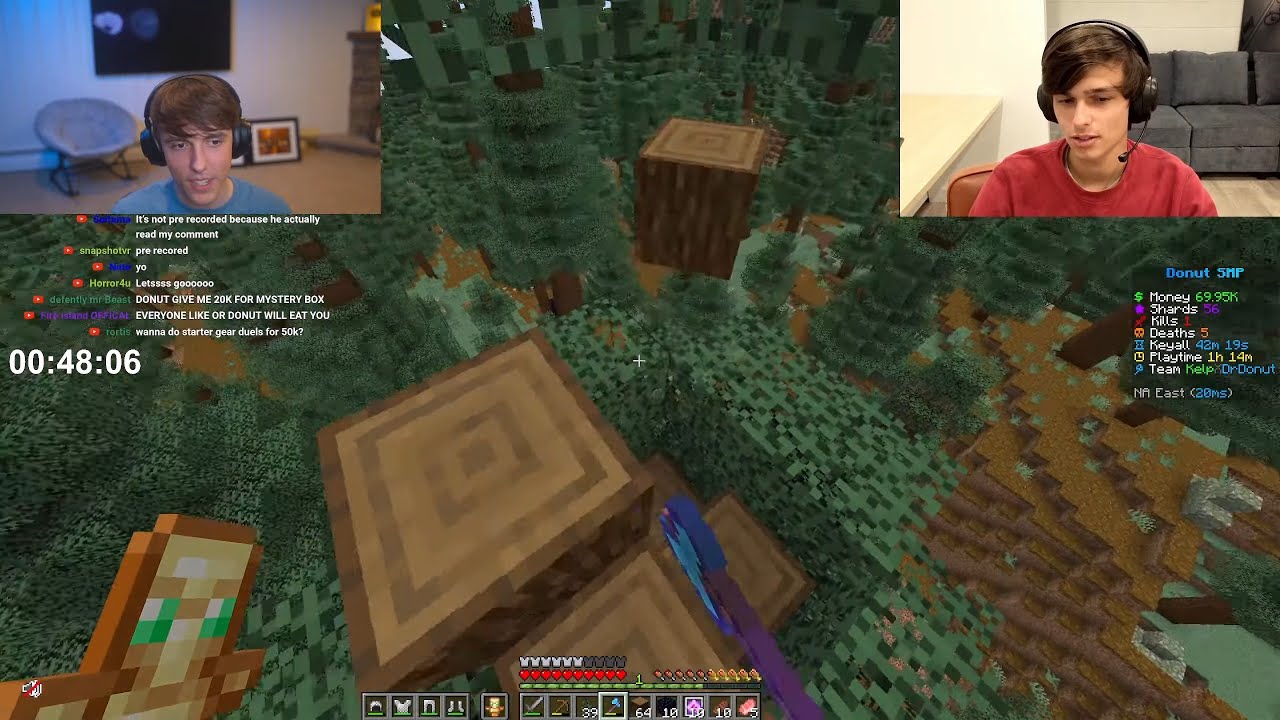 Streaming Until $100M on Donut SMP