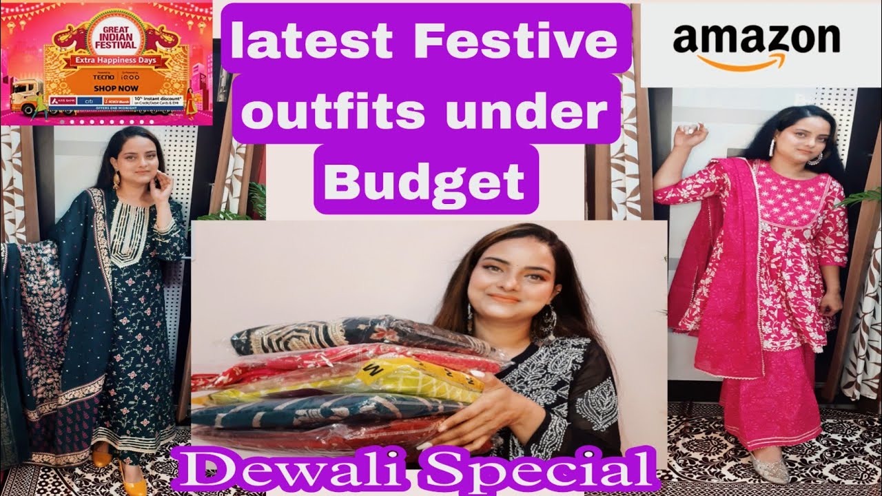 Latest Festive outfits under Budget! From Amazon! small town kuddi !