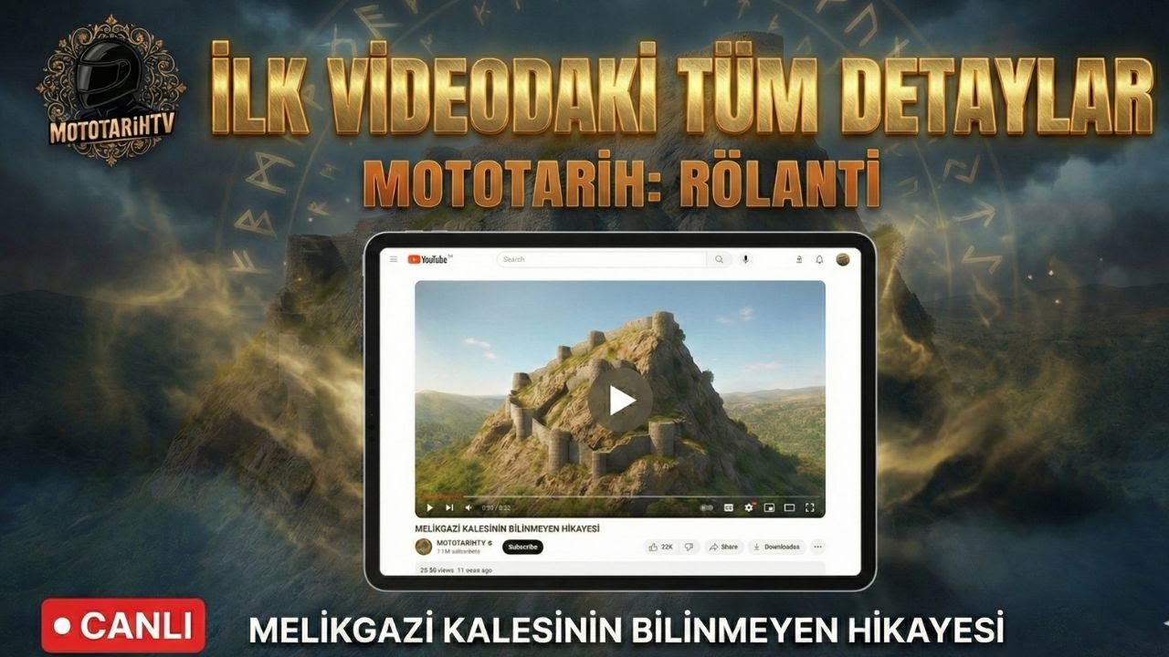 MELİKGAZİ KALESİNİN BİLİNMEYEN HİKAYESİ! Mototarih: RÖLANTİ