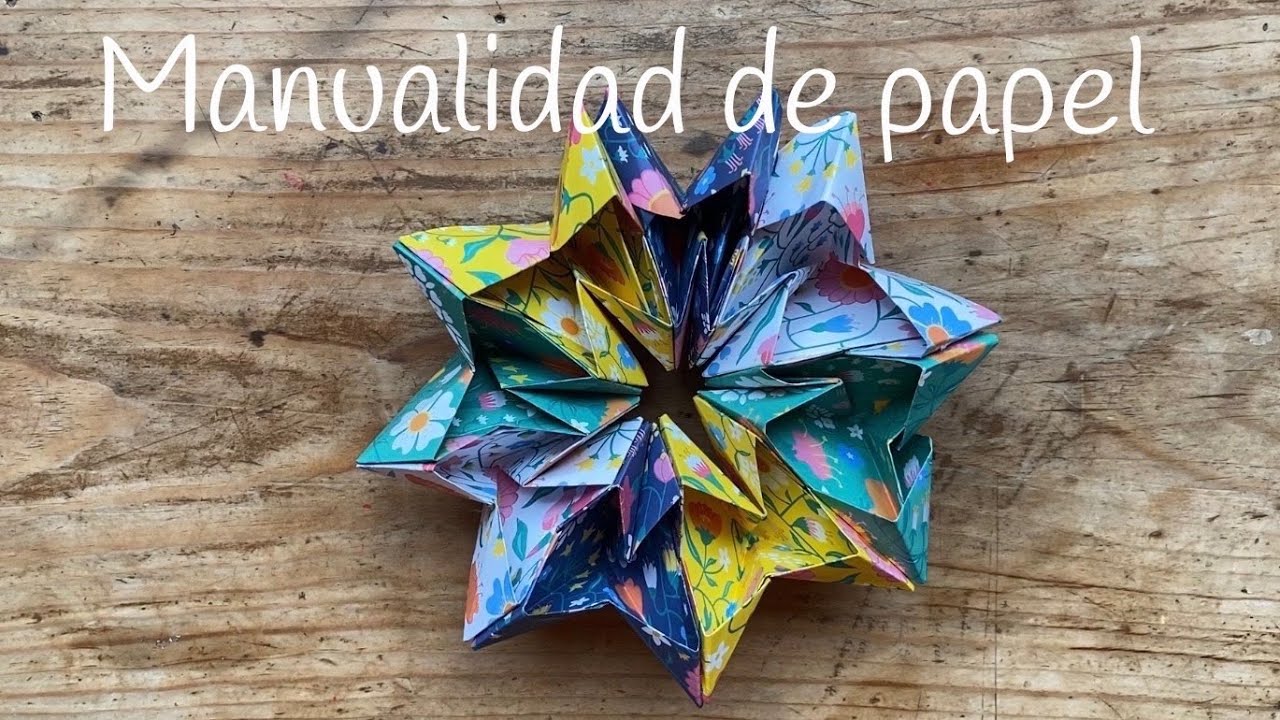 Corona de ORIGAMI fácil para NIÑOS |  Manualidad de PAPEL