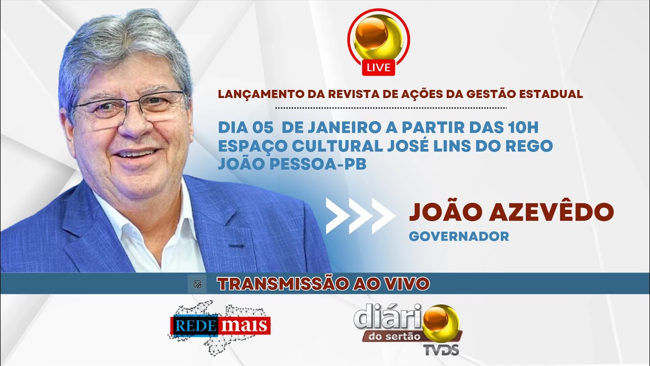 TV Diário do Sertão e Rede Mais transmitem lançamento da Revista de Ações da Gestão Estadual