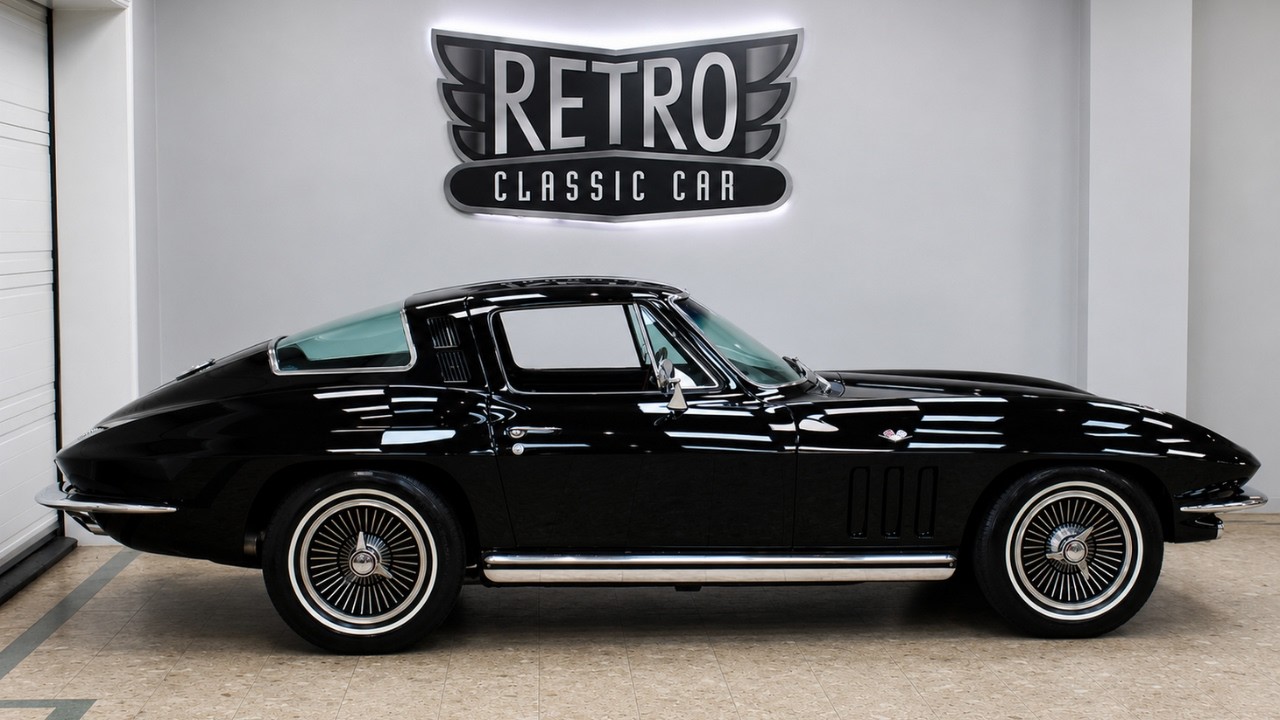 1965 Corvette Stingray C2 327 V8 Manual For Sale - Body Off Restored Triple Black | Walk-around
