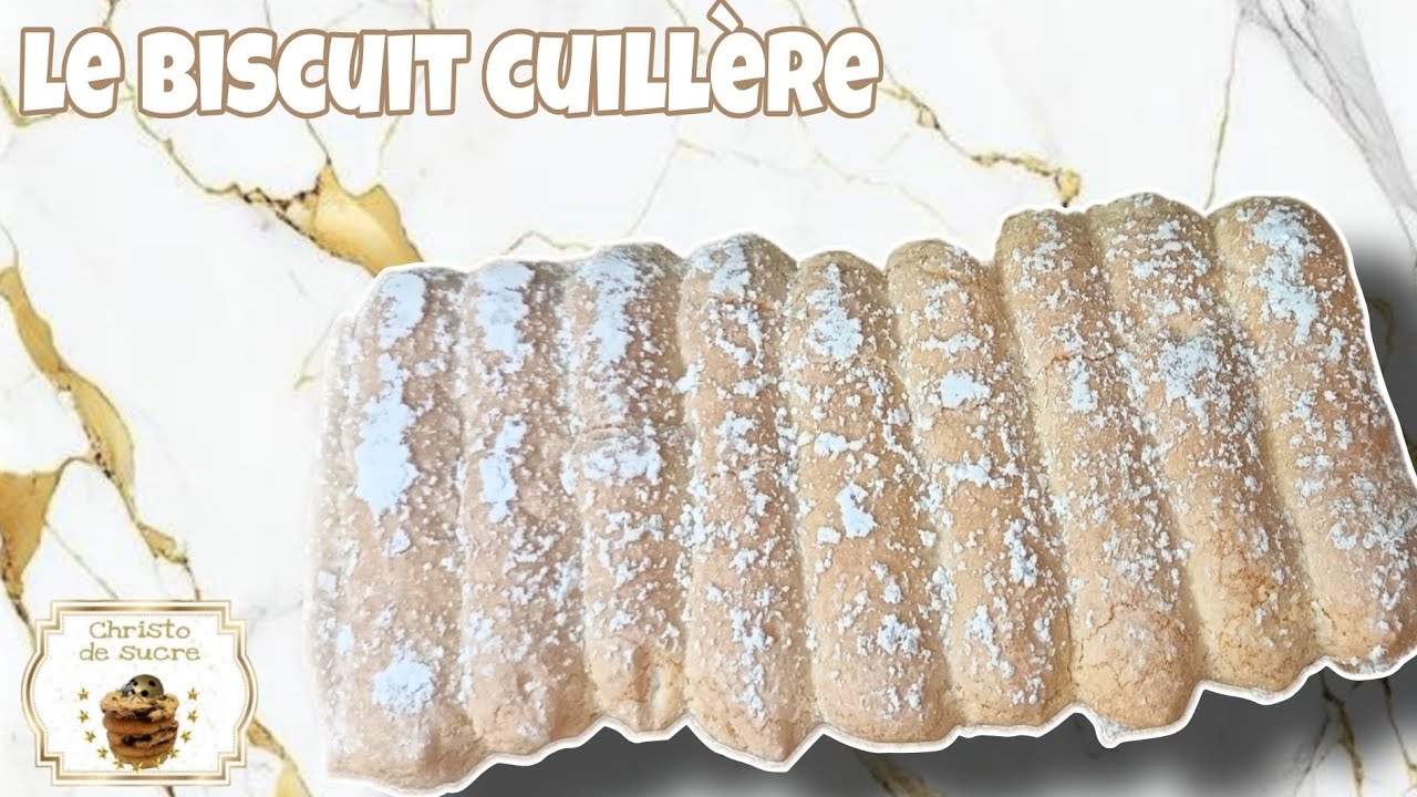 La délicieuse recette facile et rapide du biscuit cuillère pour charlotte (pas de lactose).