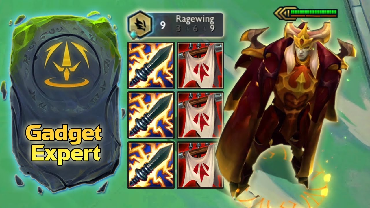 Gadget Expert with 3 Statikk Shiv | 9 Ragewing 3 Star Swain | TFT Set 7