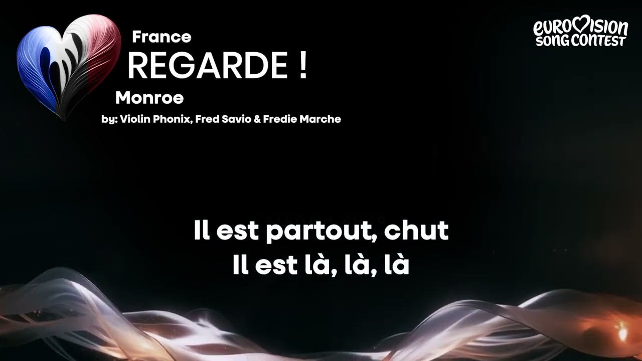 Monroe - REGARDE ! | Karaoke Lyrics Video | France #eurovision2026