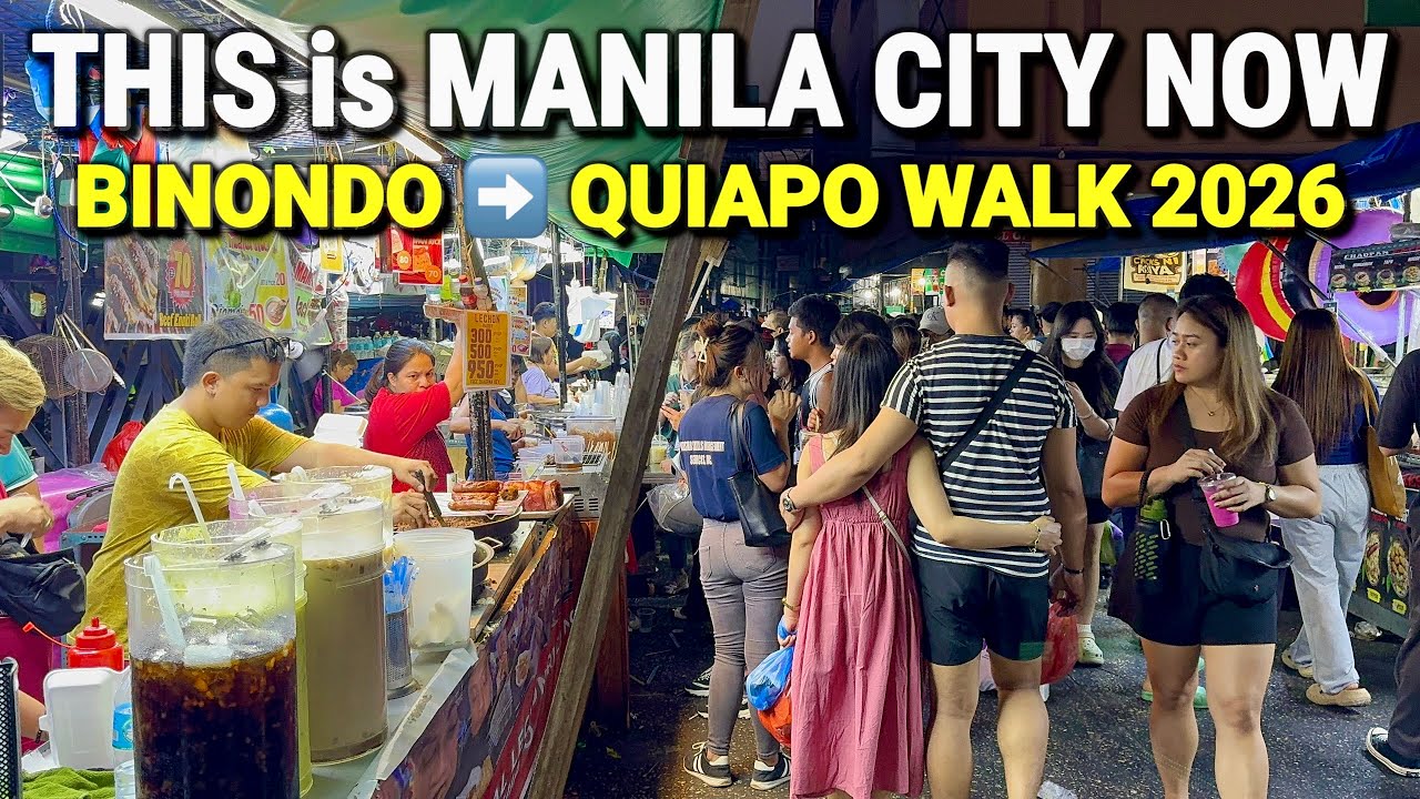 THIS is MANILA PHILIPPINES NOW! Street Food Walking Tour from BINONDO to QUIAPO 2026